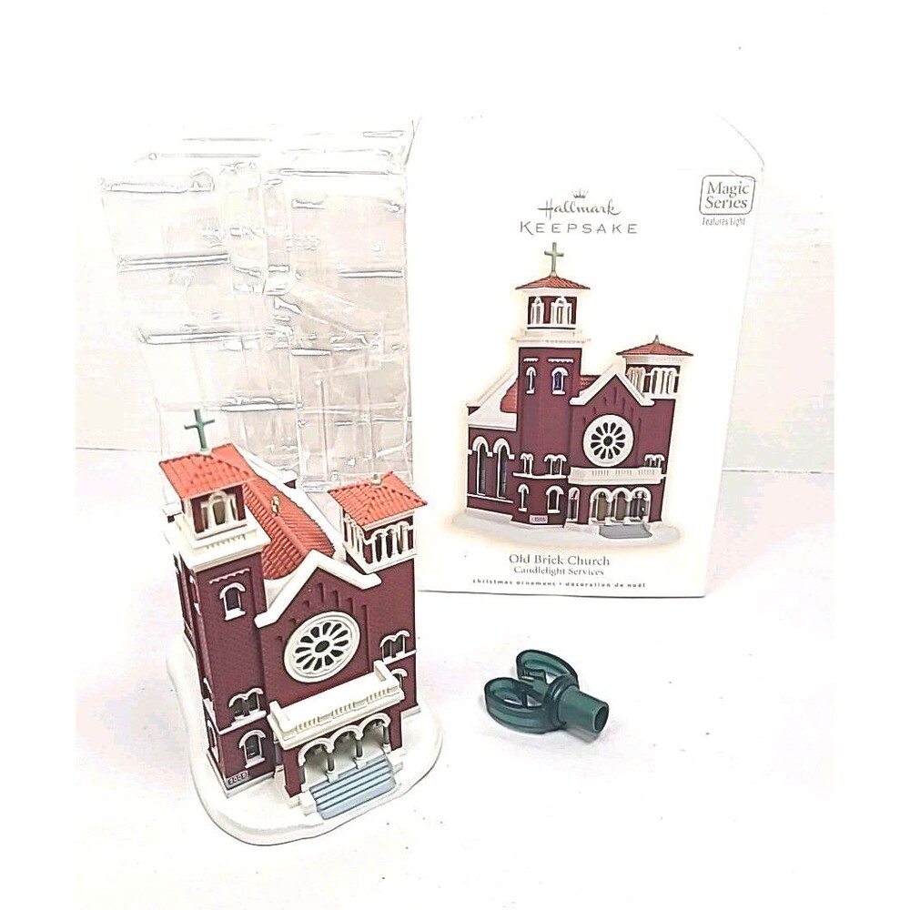 Hallmark Old Brick Church Ornament Candlelight Christmas Magic Series 2009